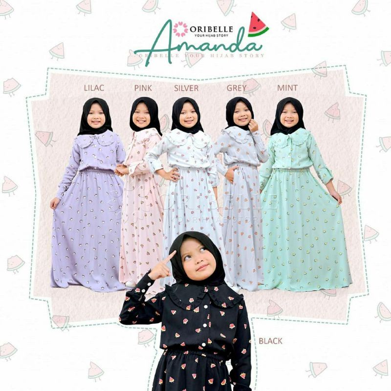 Gamis anak/gamis anak remaja/oribelle/oribelle kids/gamis anak katun/baju muslim anak/baju harian