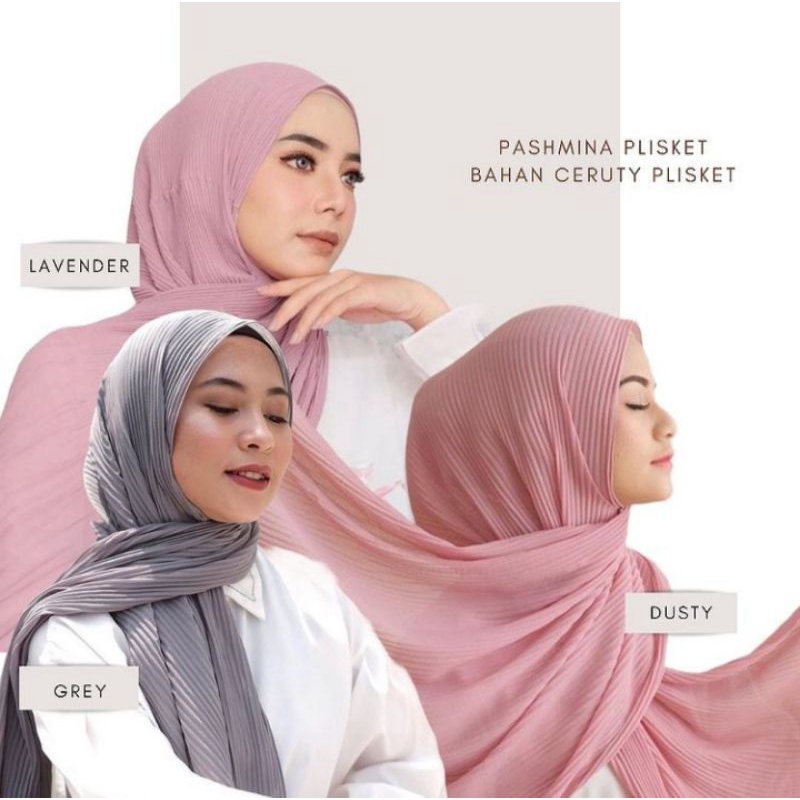 PASHMINA PLISKET PREMIUM FULL / PASHMINA PLISKET CERUTY BABY DOLL / PASHMINA PLISKET FULL PREMIUM
