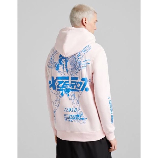 Bershka Anime Print Unisex Hoodie