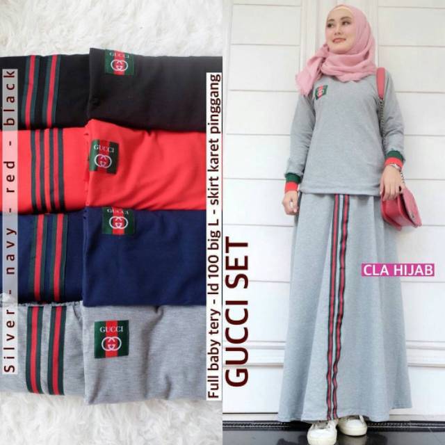 DRESS.GUCCI SET.MURAH MERIAH