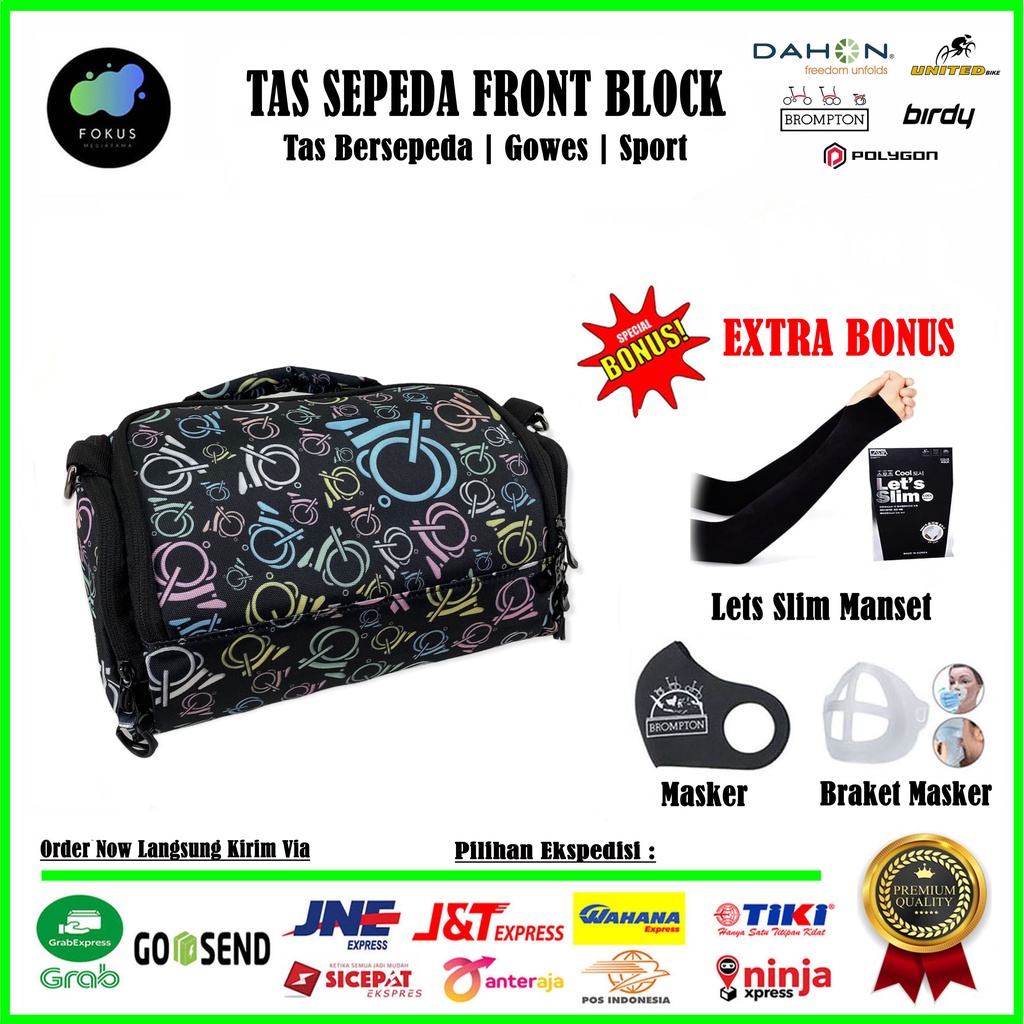 Tas Cycling Front Block Carrier Front Bag - Tas Sepeda Lipat - 009