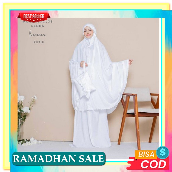 Mukena Wanita Remaja Dan Dewasa Bahan Katun Rayon Adem Original Terbaru Murah Kain Melambai Halus To