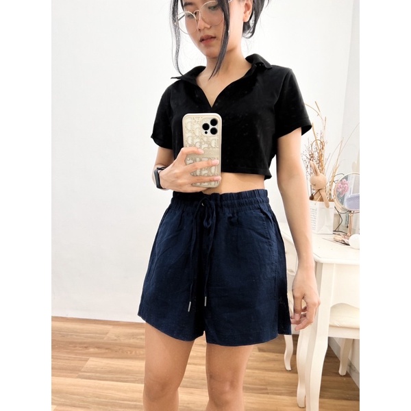 GAP Drawstring Linen Short - Celana Pendek Santai Wanita