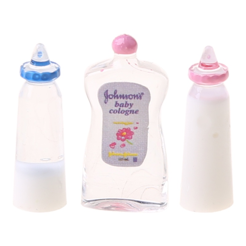 Mary Simulasi Mini Baby Shower Mainan Botol Makan Bib Role-Play Rumah Boneka Accs Toy