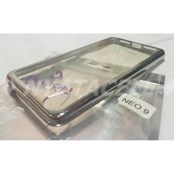 NEW CASE LIST CHROME OPPO NEO 9 / A37/A37T/TPU/SOFTCASE/SILIKON/SOFT - HITAM MILENIA