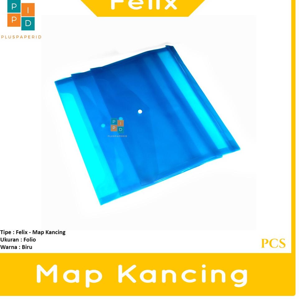 

ゆ [PERLUSIN] Map Plastik Kancing Felix Folio ㅼ