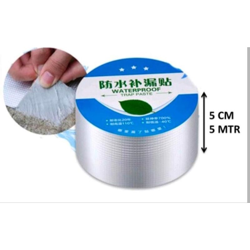 Lakban Aluminium foil tape Isolasi waterproof atap kolam anti bocor