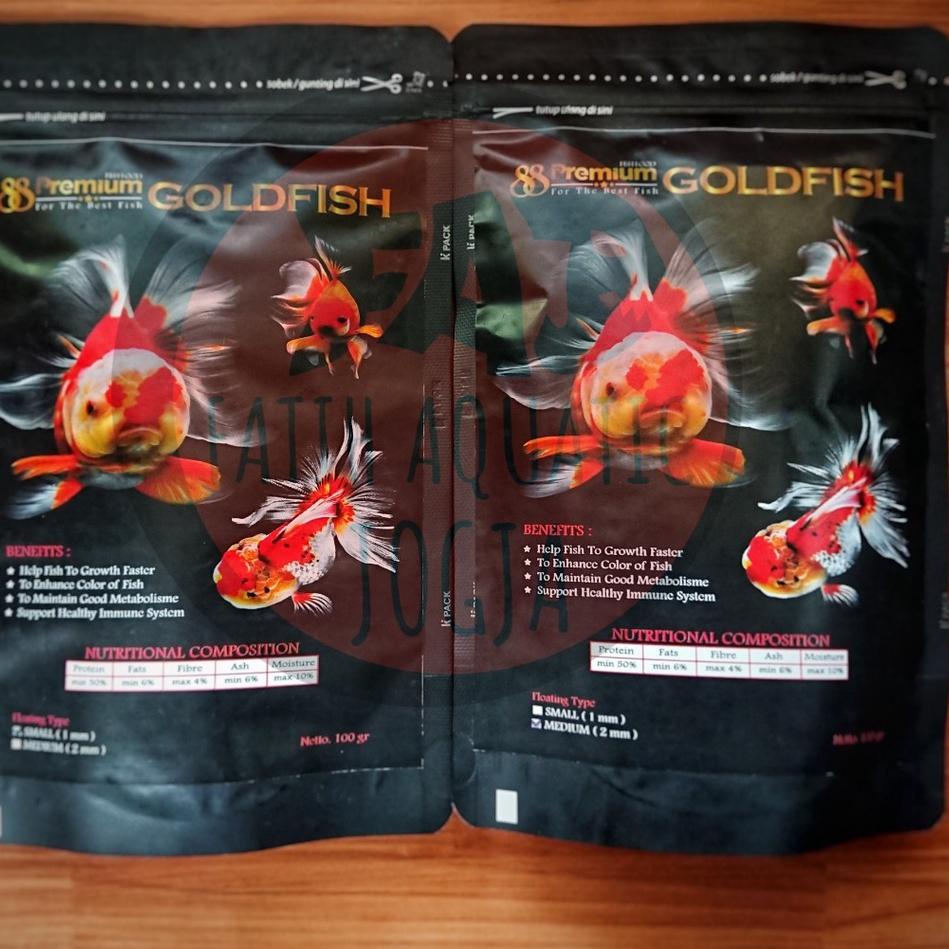 Big Sale Pakan Ikan Pelet 88 Premium GOLDFISH Mas Koki Ranchu Oranda Ryukin Mutiara Calico Sinking T