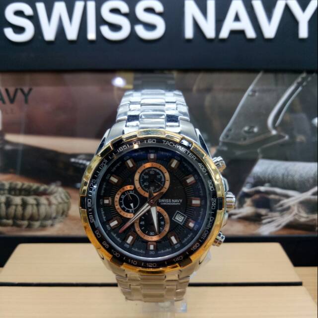 Jam tangan pria SWISS NAVY chronograph SN-8004 ORIGINAL