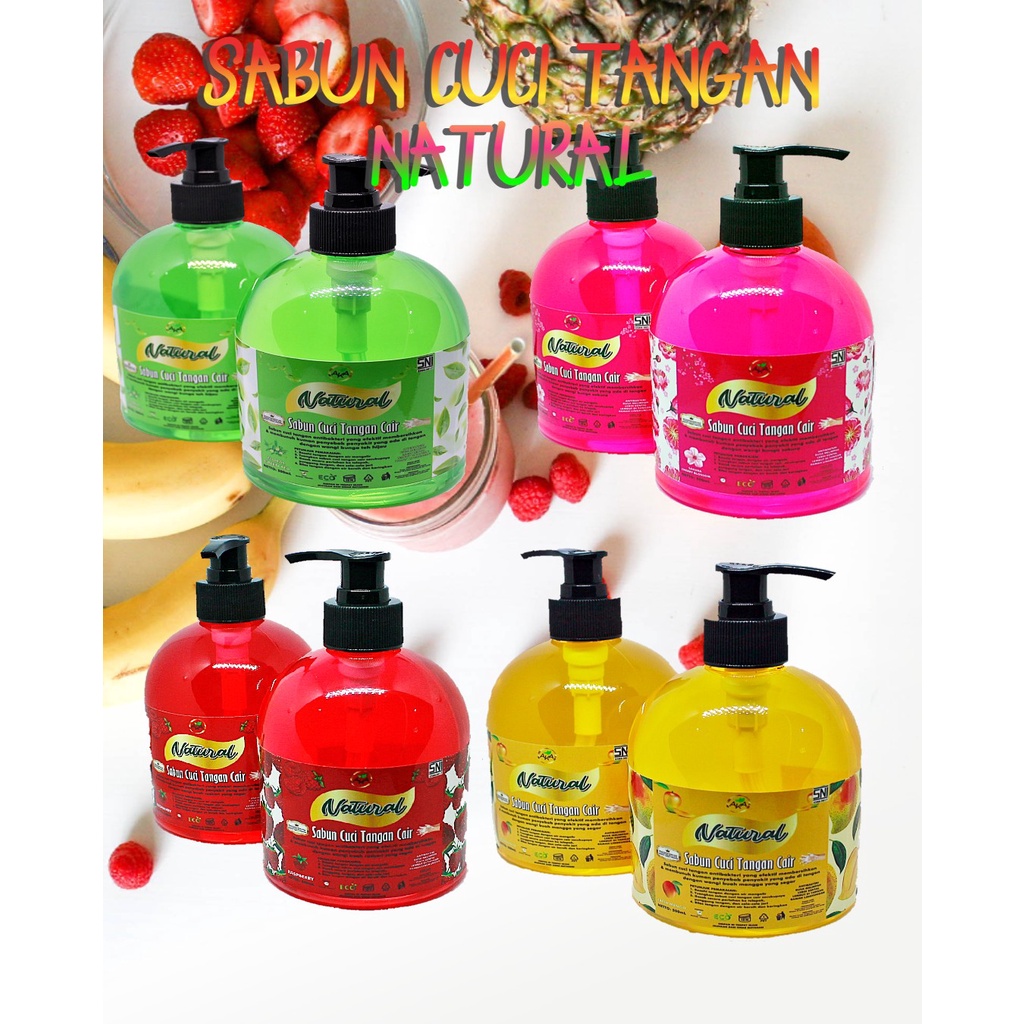 SABUN CUCI TANGAN CAIR BOTOL POMPA 500ml AKA NATURAL HANDWASH/HANDSOAP