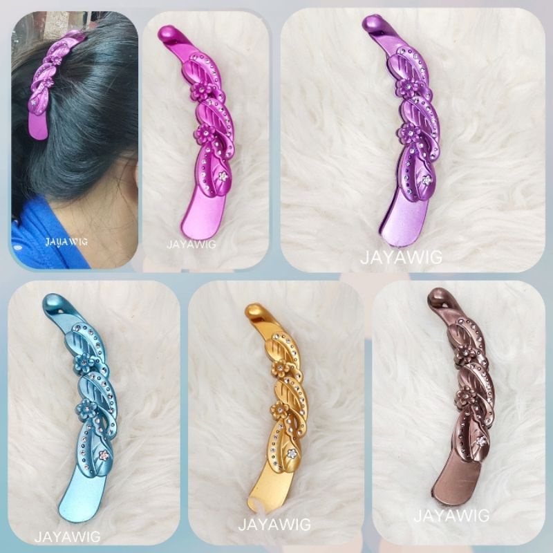 Jepit Rambut Pisang Motif Warna Panjang 12cm