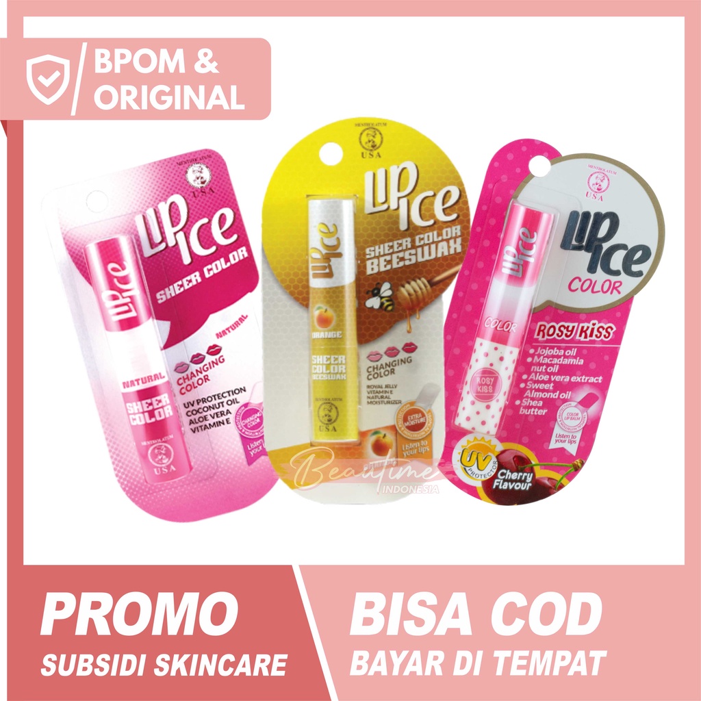 LIP ICE Butter Chocolate LIP ICE COLOR NAUGHTY RED LIP ICE Fruity Cherry LIP ICE REPAIR & Treatment 