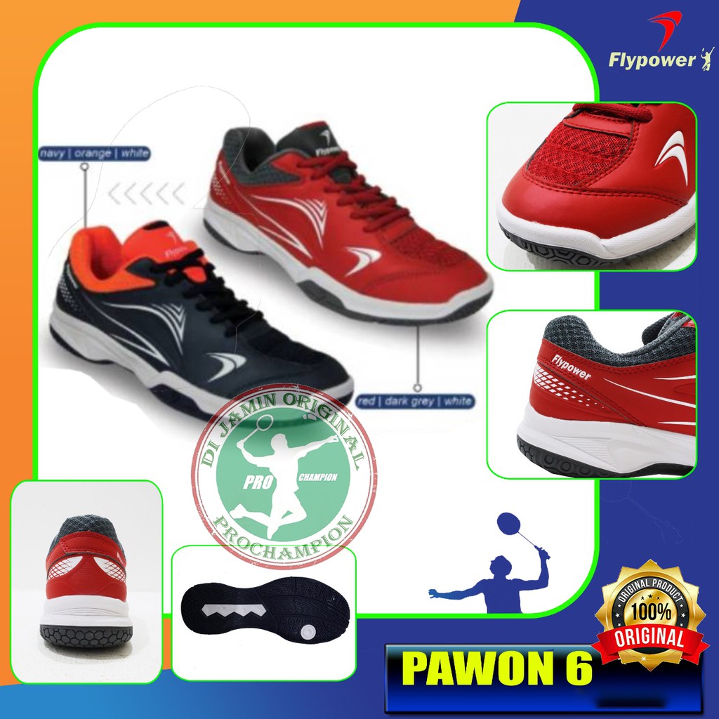 FLYPOWER PAWON 6 SEPATU BADMINTON ORIGINAL