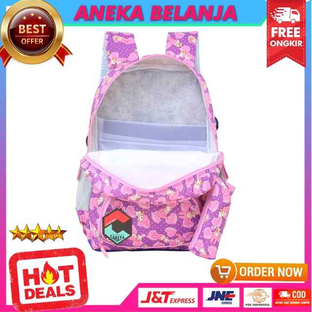 Ready Tas Ransel Anak Cewek Cahaya Boneka Warna Pink Lucu Imut Tas Ransel Anak Perempuan TK SD SMP Bagus Keren Free Raincover Multifungsi Backpack Anak Cewe Hangout TPQ TPA Free Tempat Pensil Temurah Terlaris Berkualitas