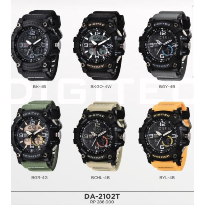 Jam Tangan Pria  Digitec  DA-2102T/DA 2102T Original include box