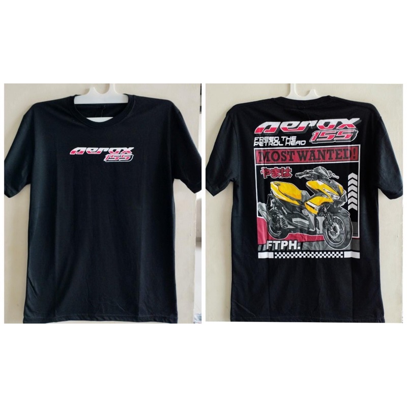 kaos motor yamaha aerox hitam