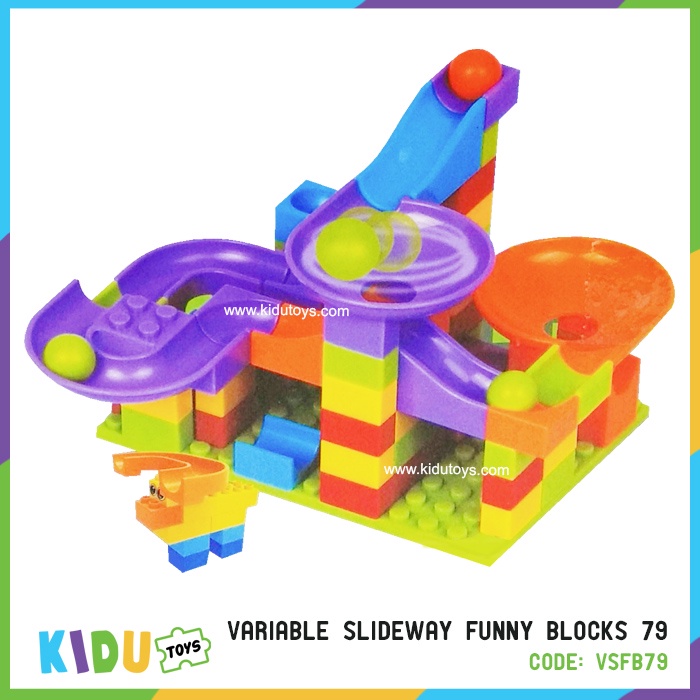 Variable Slideway Funny Blocks 79 Kidu Toys