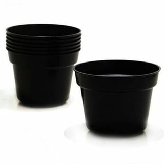  GROSIR  POT  BUNGA PLASTIK  17 CM HITAM  POT  TANAMAN 17 CM 