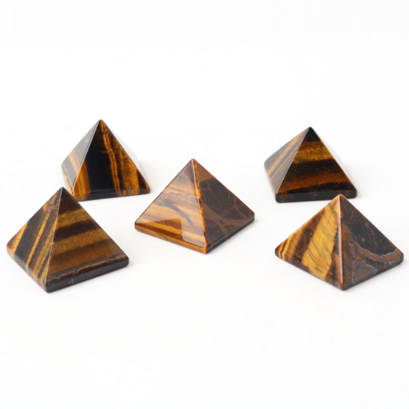 Tiger Eye Crystal Pyramid / Natural Healing Kristal Stone Piramid Orogonite HQ Pyramids Piramida Bat