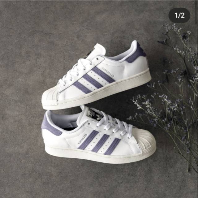 adidas superstar white purple