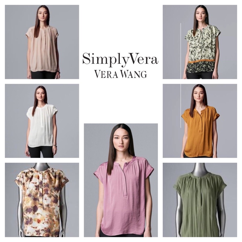 SIMPLY VERA WANG short sleeve blouse (new color)