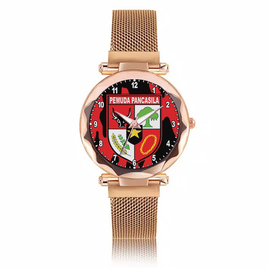 Jam Tangan Wanita Custom - Srikandi PEMUDA PANCASILA MOTIF 1 Free Box &amp; Batre Cadangan