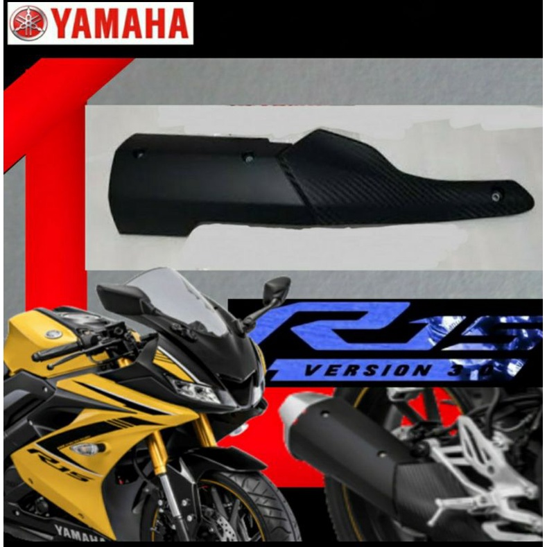 TUTUP KNALPOT 1. BK6-E4718-00 YZF155 R15 COVER TAMENG KNALPOT ORIGINAL