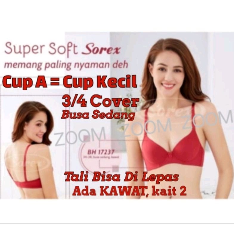 Bh ukuran kecil Cup A sorex 17237 kait 2 Berkawat Busa sedang