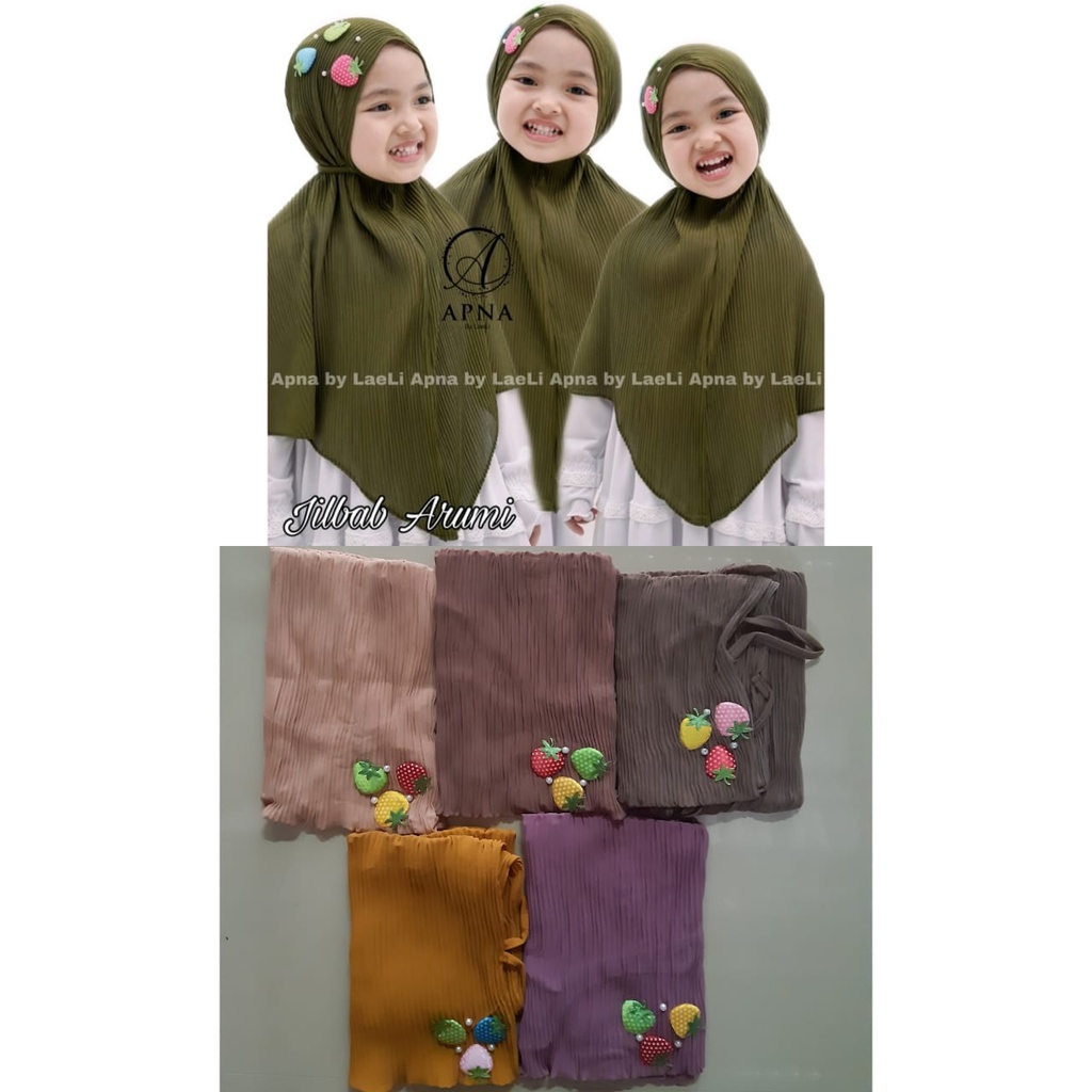 [ZBK] Jilbab Anak Plisket Arumi Apna
