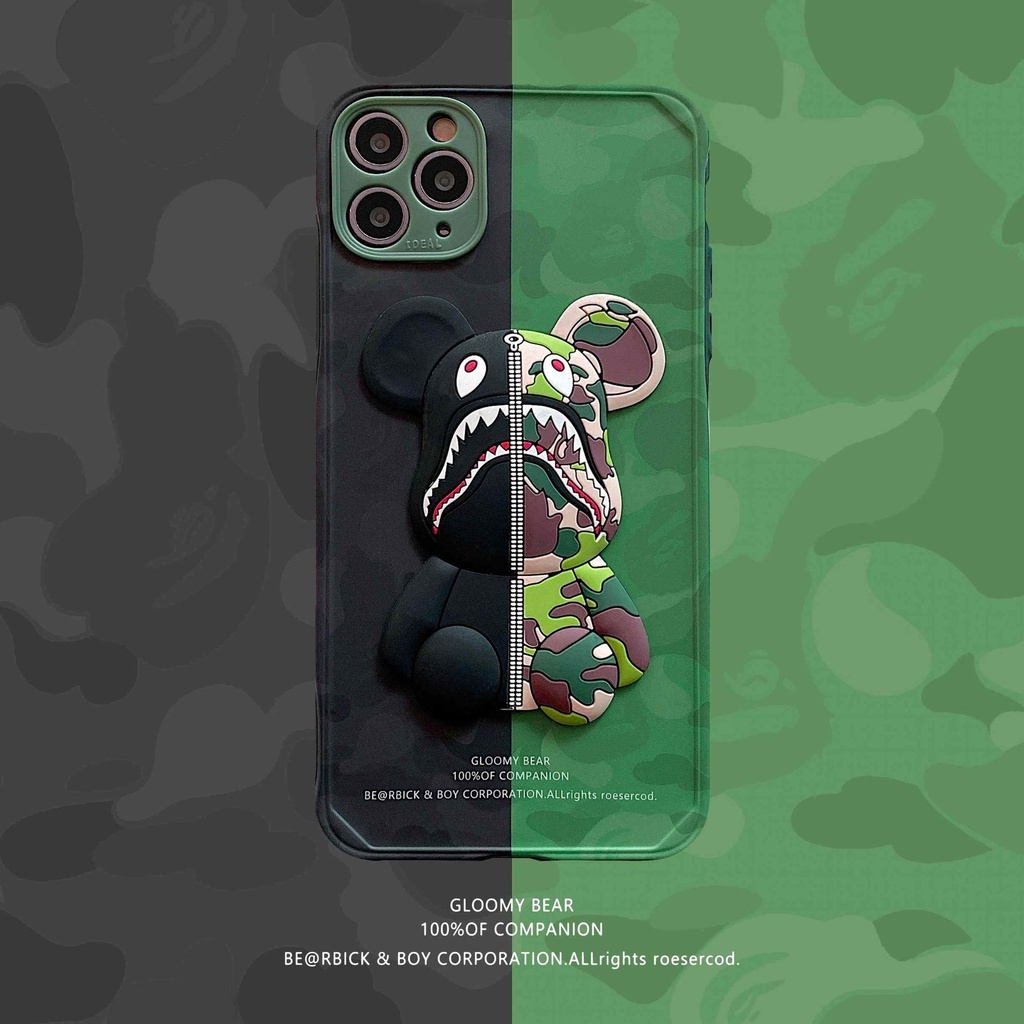 CASE 3D BEARBRICK X KAWS IPHONE X XS MAX XR 11 12 13 PRO MAX