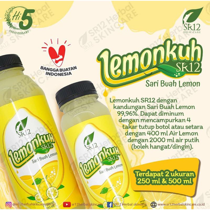 

LEMONKUH SR12 500ml/ Lemon Diet Ampuh / Sari Lemon Asli