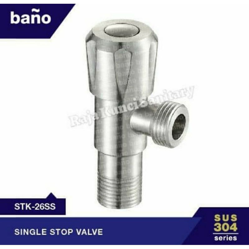 Stop Kran Single Stainless 304/Stop Kran Double/Cabang/Stainless SUS 304/Stop Kran Kloset/Wastafel