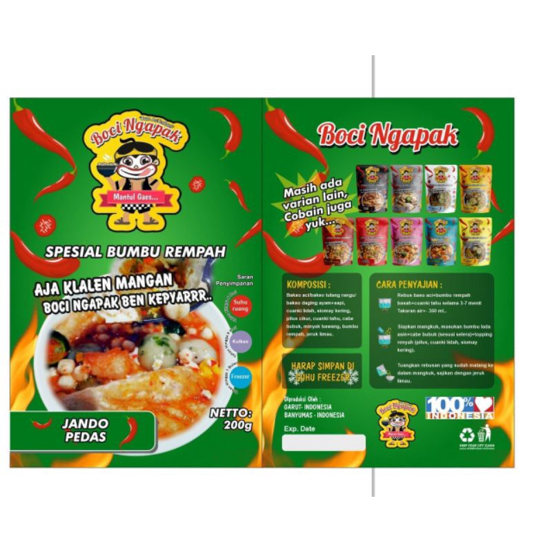 

KEMASAN BOCI NGAPAK JANDO PEDAS (NEW)