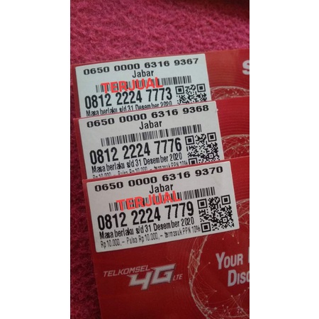 Nomor Cantik Telkomsel Simpati Rapi Varian angka 3 dan 5