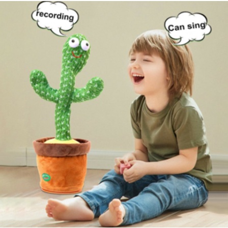 Dancing Kaktus Boneka Pintar Bisa Bicara Joget Menari Rekam Suara Goyang Gerak 3 in 1 Talking Toy Doll Cactus