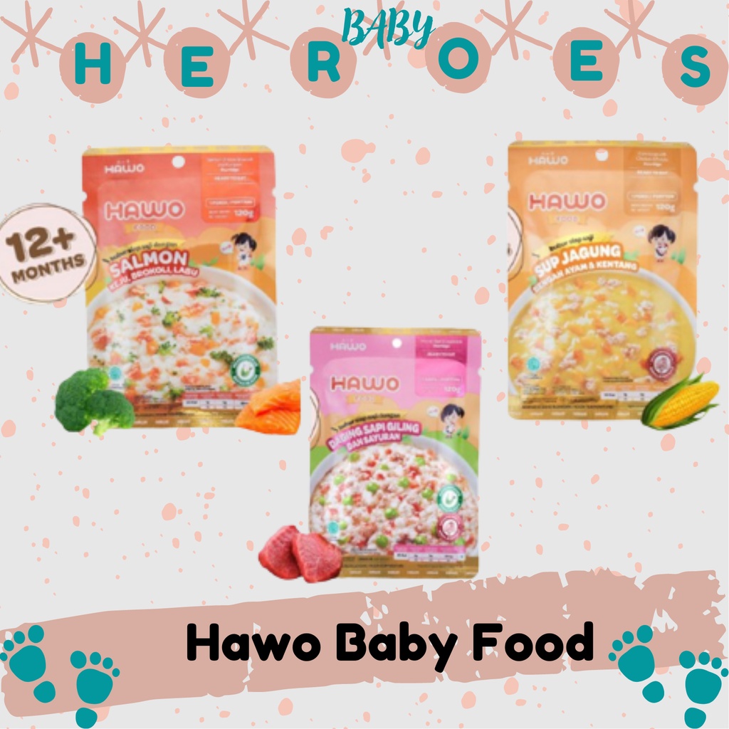 Hawo Baby Food / Makanan Bayi Ready to Eat / Mpasi 12 bulan+ 120gr