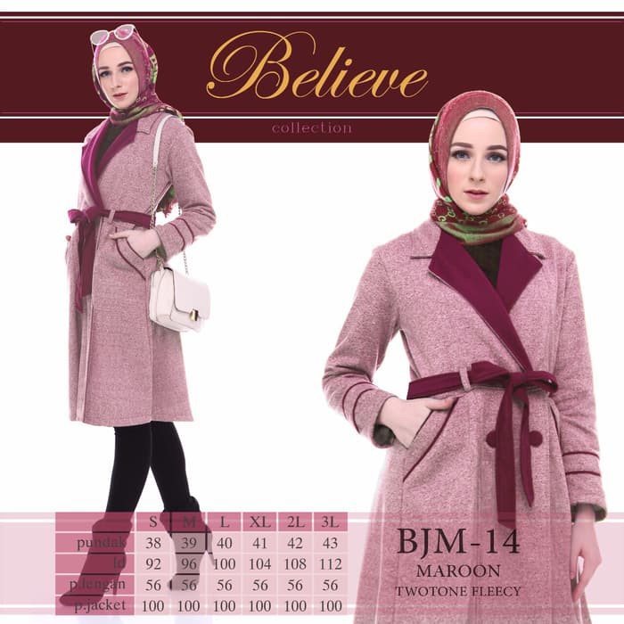 Jaket Muslimah Believe Bjm 14