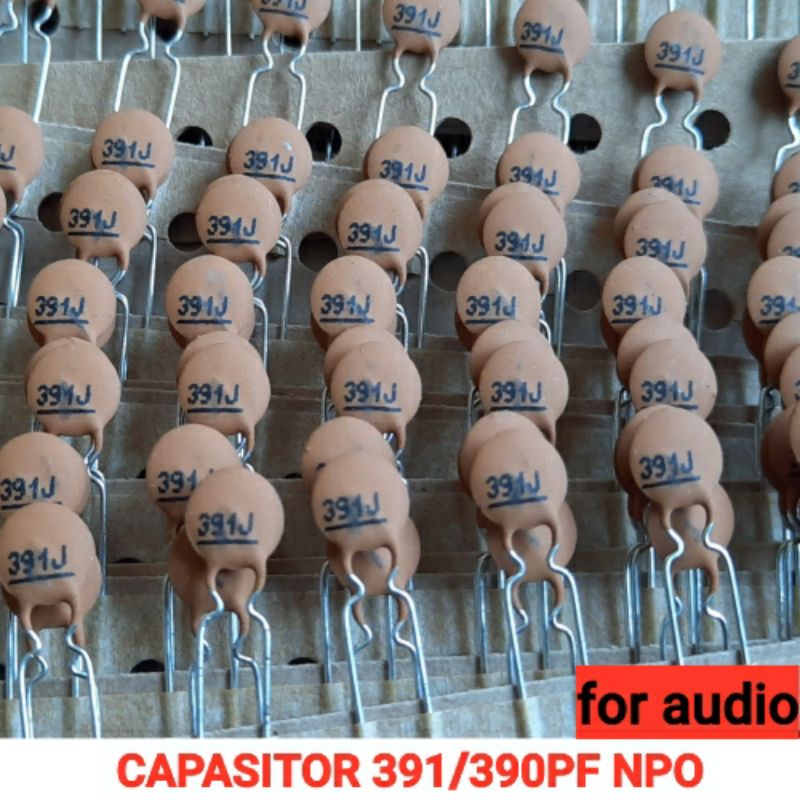 capasitor 390pf jenis npo