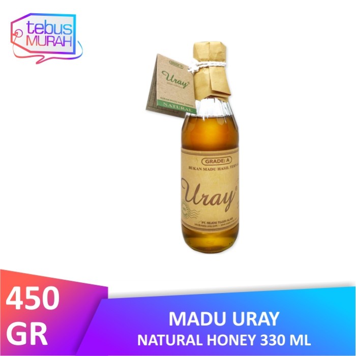 

02 Madu Uray Natural Honey 330 Ml / 450 Gr - Madu Lebah Alami Ds51Ghg