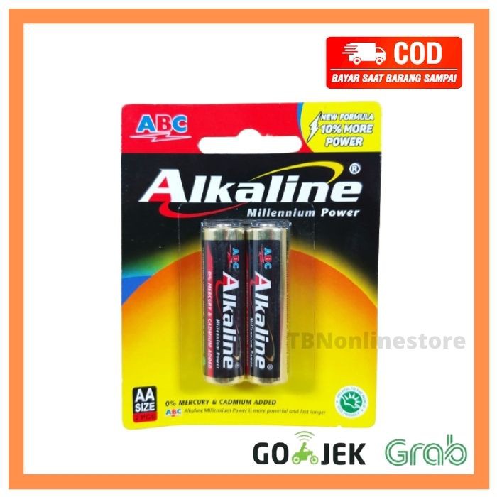 Baterai ABC Alkaline AA LR6 1 set isi 2 pcs - Batrai Bateray ABC Alkaline A2 LR06 2B