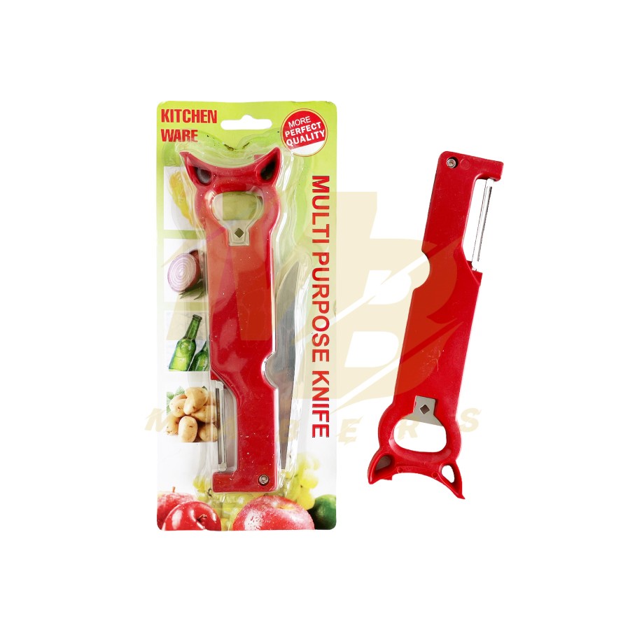 Pisau Dapur Multifungi 4 in 1 / Pembukaan Botol / Kupas kulit Buahan