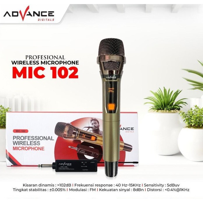 Mic Advance 102/Mic Wireless/Mik Tanpa Kabel