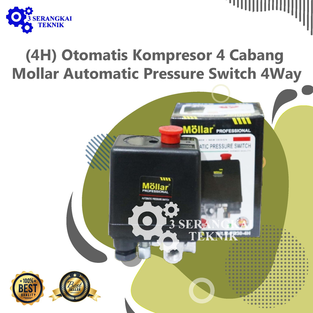 (4H) Otomatis Kompresor 4 Cabang Mollar Automatic Pressure Switch 4Way