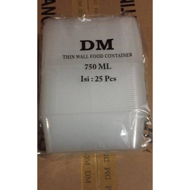 Kotak Makan Plastik Twinwall 750 ML