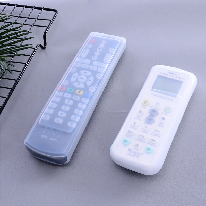 Transparent Silicone Remote Control Storage Bags / Waterproof And Dust Proof For Air Conditioning / TV Remote Control Holder Organizer / Suitable For Various Models