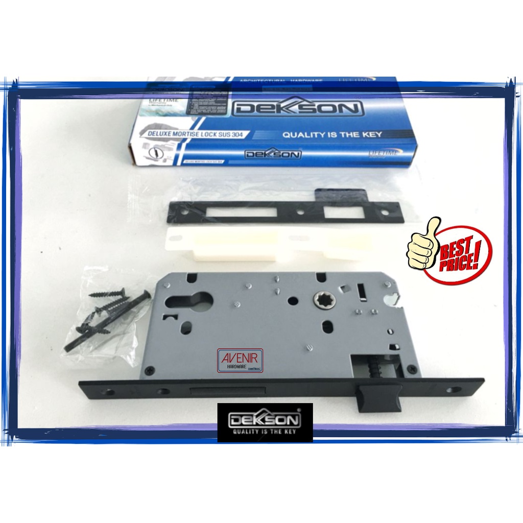 Mortise Lock Dekkson Lockcase Dekkson Hitam IL DL 8685 Matt Black Mortise Dekson IL DL 8685 Hitam