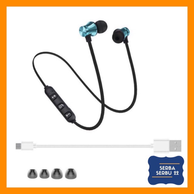 Headset Bluetooth Sport / Earphone In - Ear Stereo Wireless Bluetooth 4.2 Magnetik / Fashion Headset