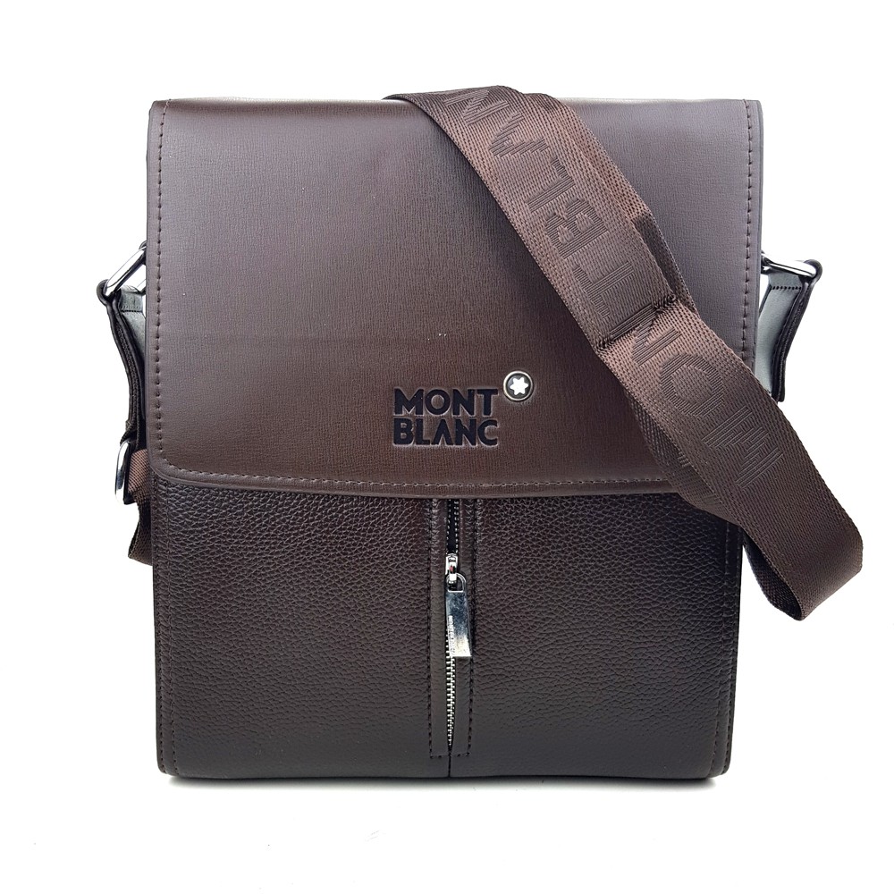 Tas selempang pria casual branded import murah - MONT BLANC AASR-2 BROWN Toko Makmur Jaya Abadi