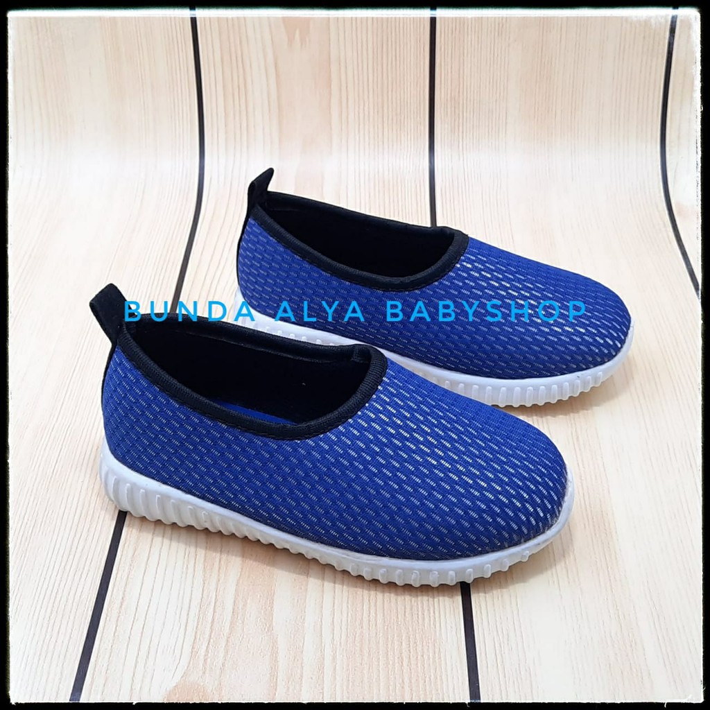 Sepatu Anak Perempuan Usia 1 - 7 Tahun BIRU Lentur - Sepatu Anak Cewek Cowok Sporty Size 22 - 35 Elastis