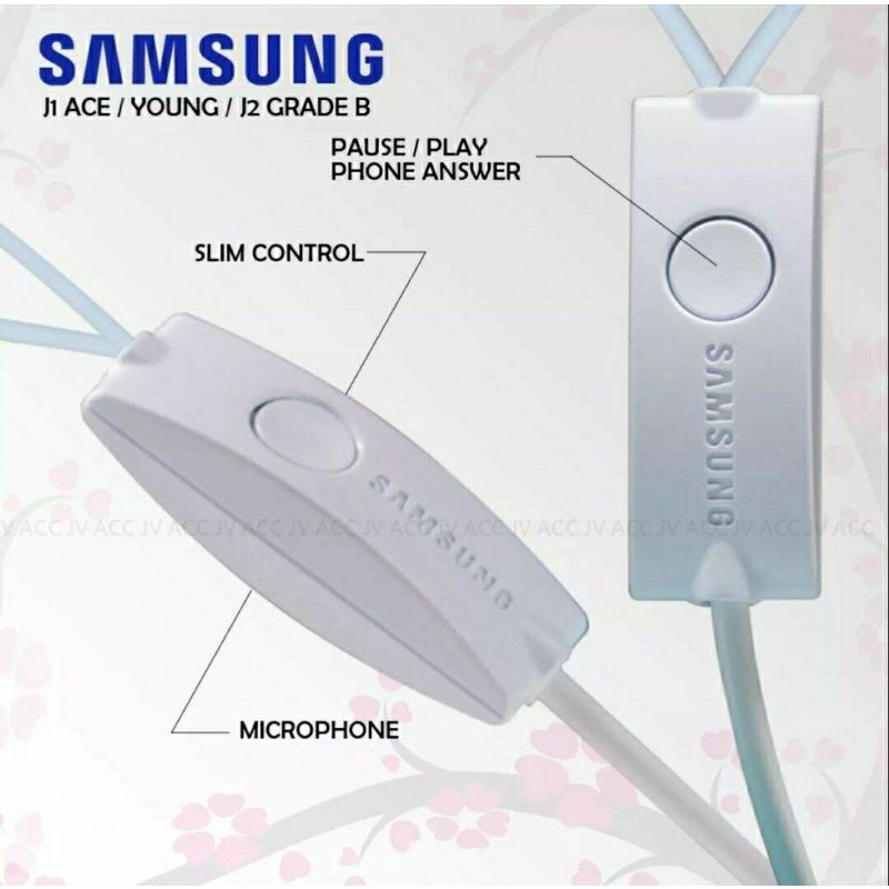 [ Grade B ] Headset Samsung Hansfree Champ Vietnam Cabutan J1 J2 J3 J1 Ace J5 J7 2015 2016 2017 Handfree Earphone Support Mic